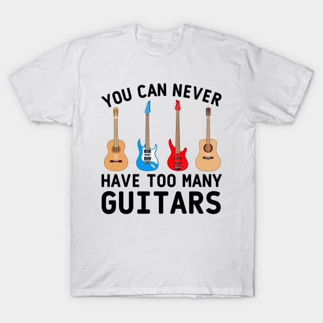 Guitar bass acoustic classic electric T-Shirt by Cute Tees Kawaii